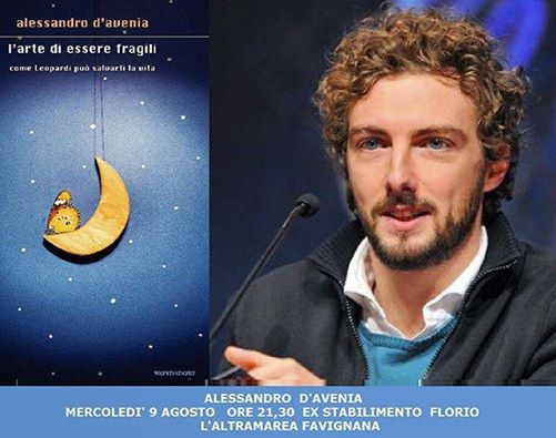 Alessandro D'Avenia domani sera a Favignana presenta il suo libro “L'arte  di essere fragili” – Notizie Trapani – La Sberla
