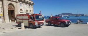 vigili del fuoco a favignana