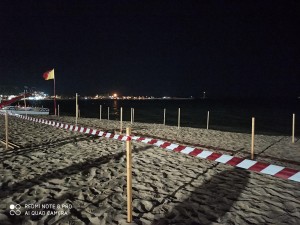 spiaggia delimitata